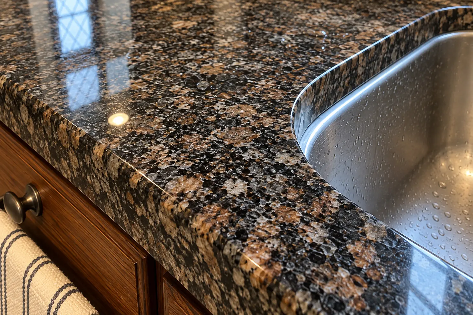 Stone Countertop Restoration in a prewar house — detail