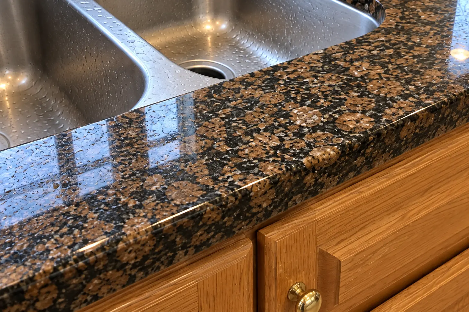 Stone Countertop Restoration in a 1980s-1990s two-story colonial / tract house — detail