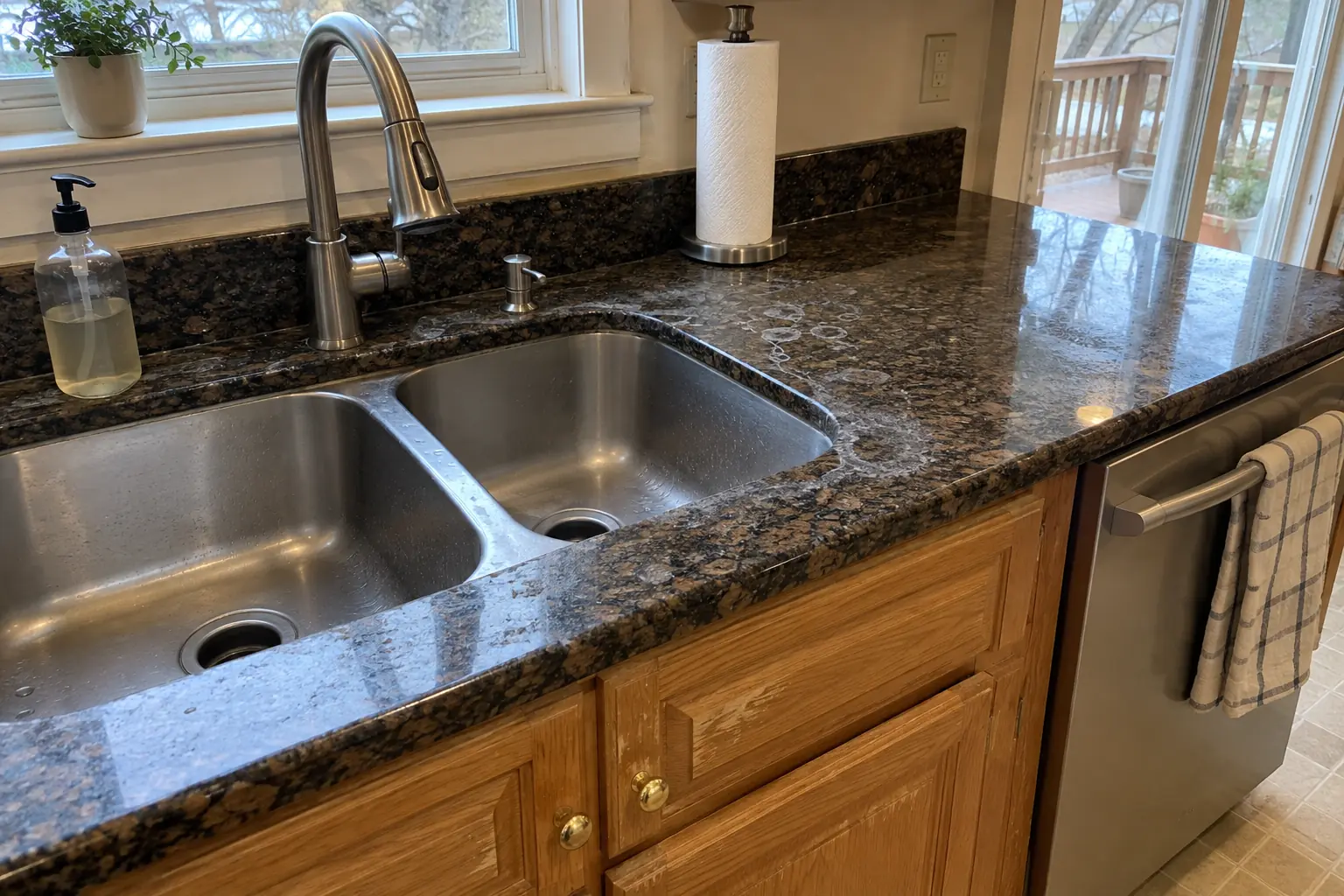 Stone Countertop Restoration — before