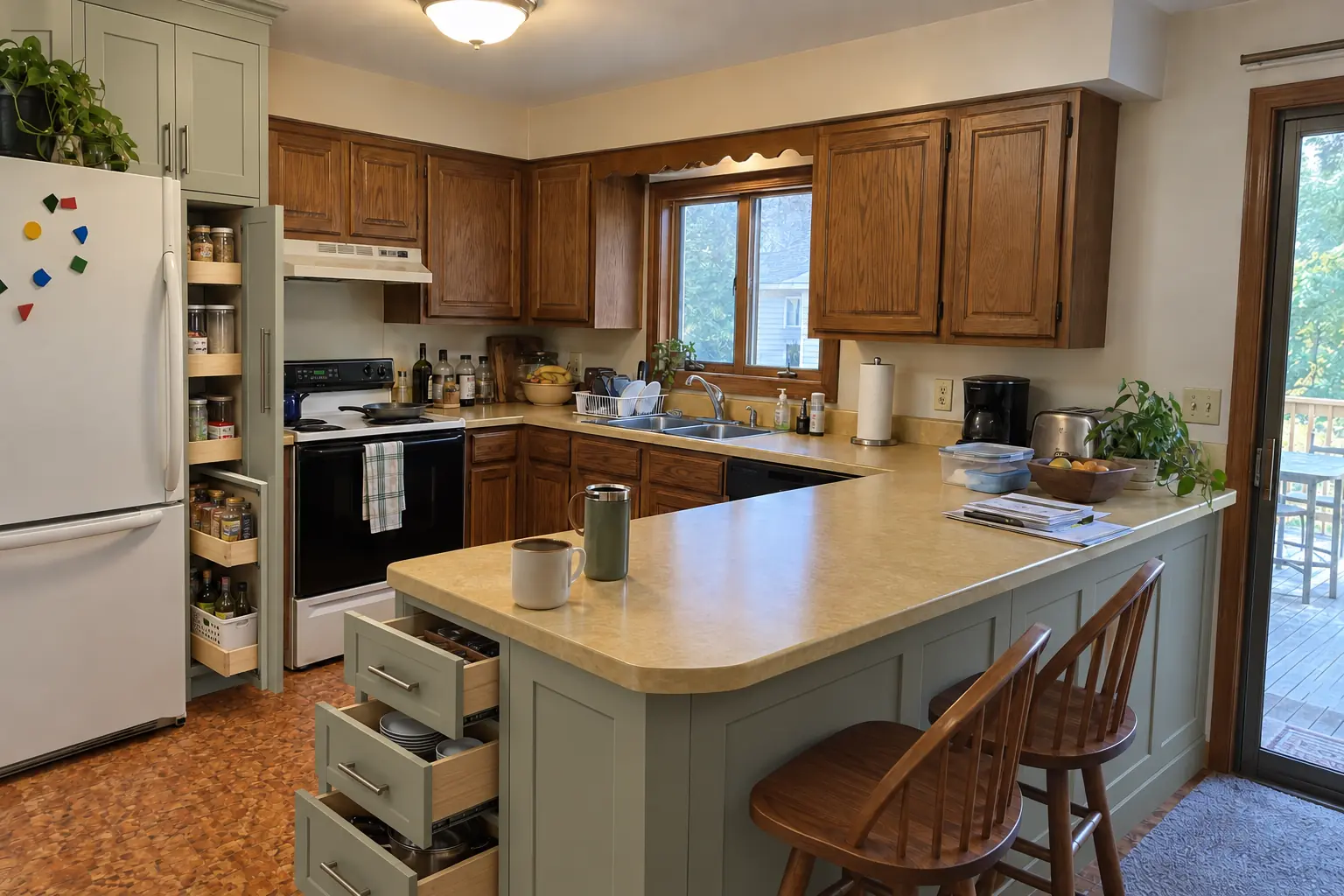 Kitchen Storage & Pantry Solutions project in Hoffman Estates, after