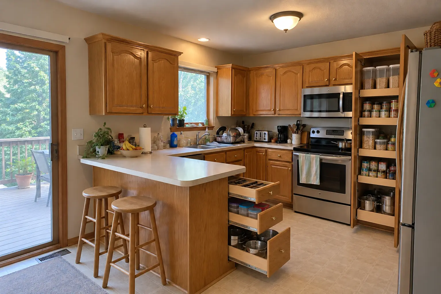 Kitchen Storage & Pantry Solutions project in Warrenville, after