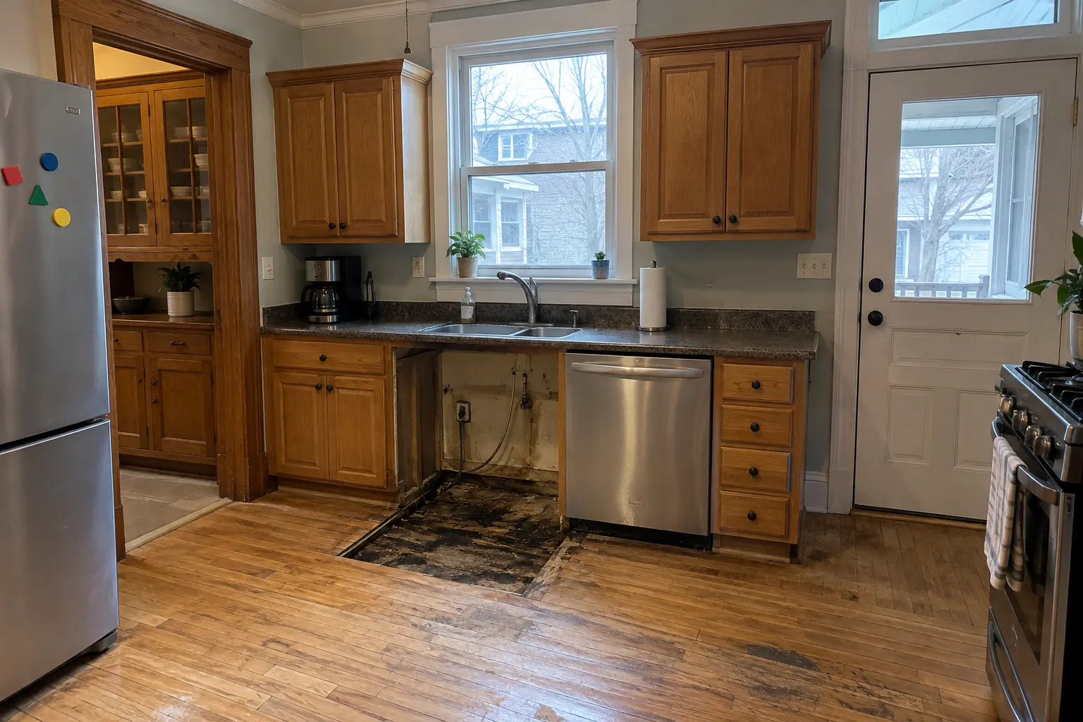 Kitchen Subfloor Repair in a prewar house — problem