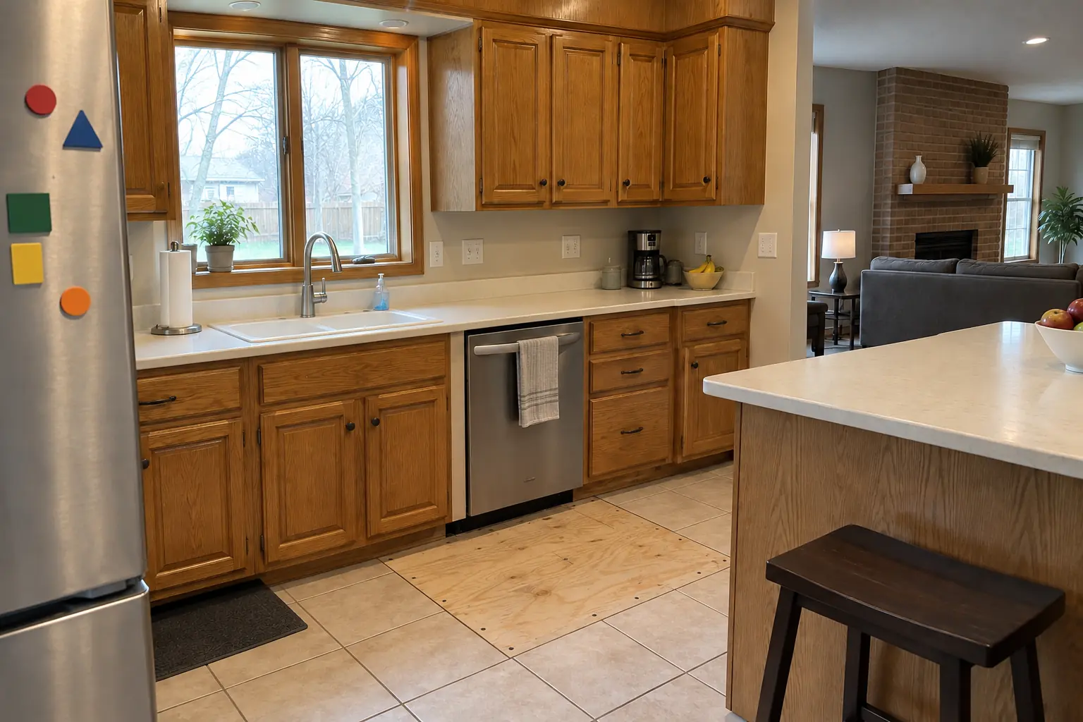 Kitchen Subfloor Repair — after