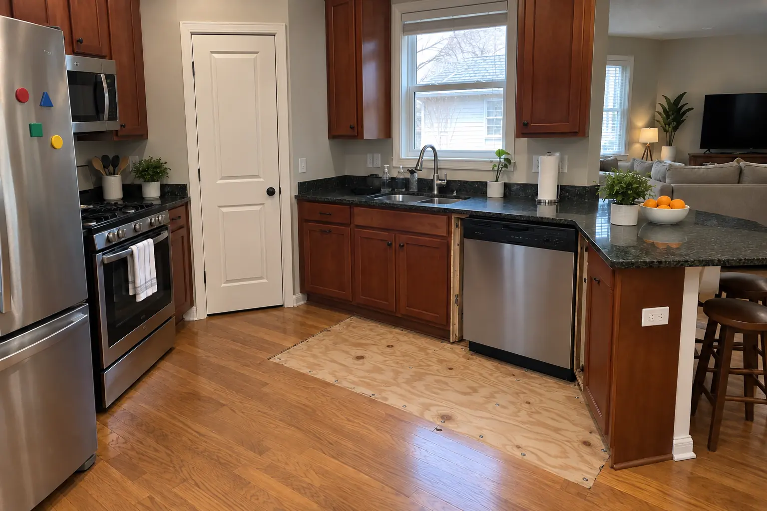 Kitchen Subfloor Repair project in Plainfield