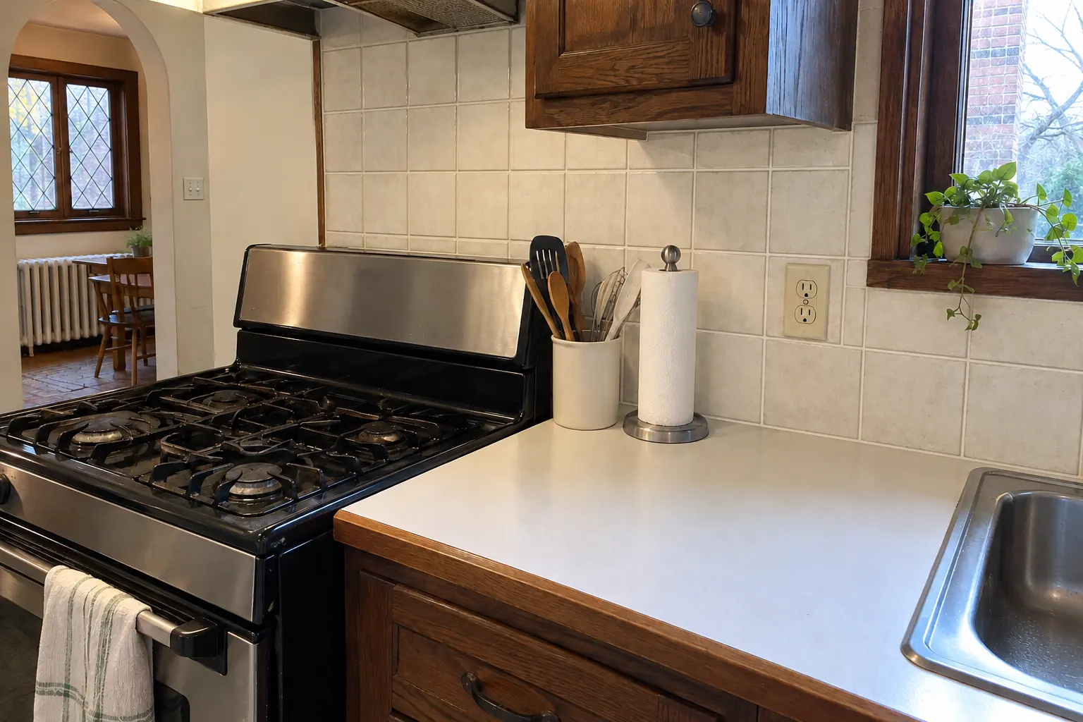 Tile & Grout Cleaning in a prewar house — after