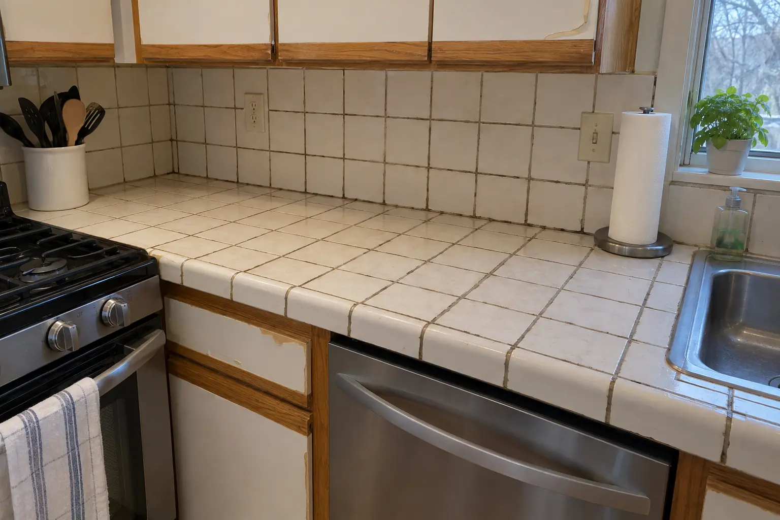 Tile & Grout Cleaning — before