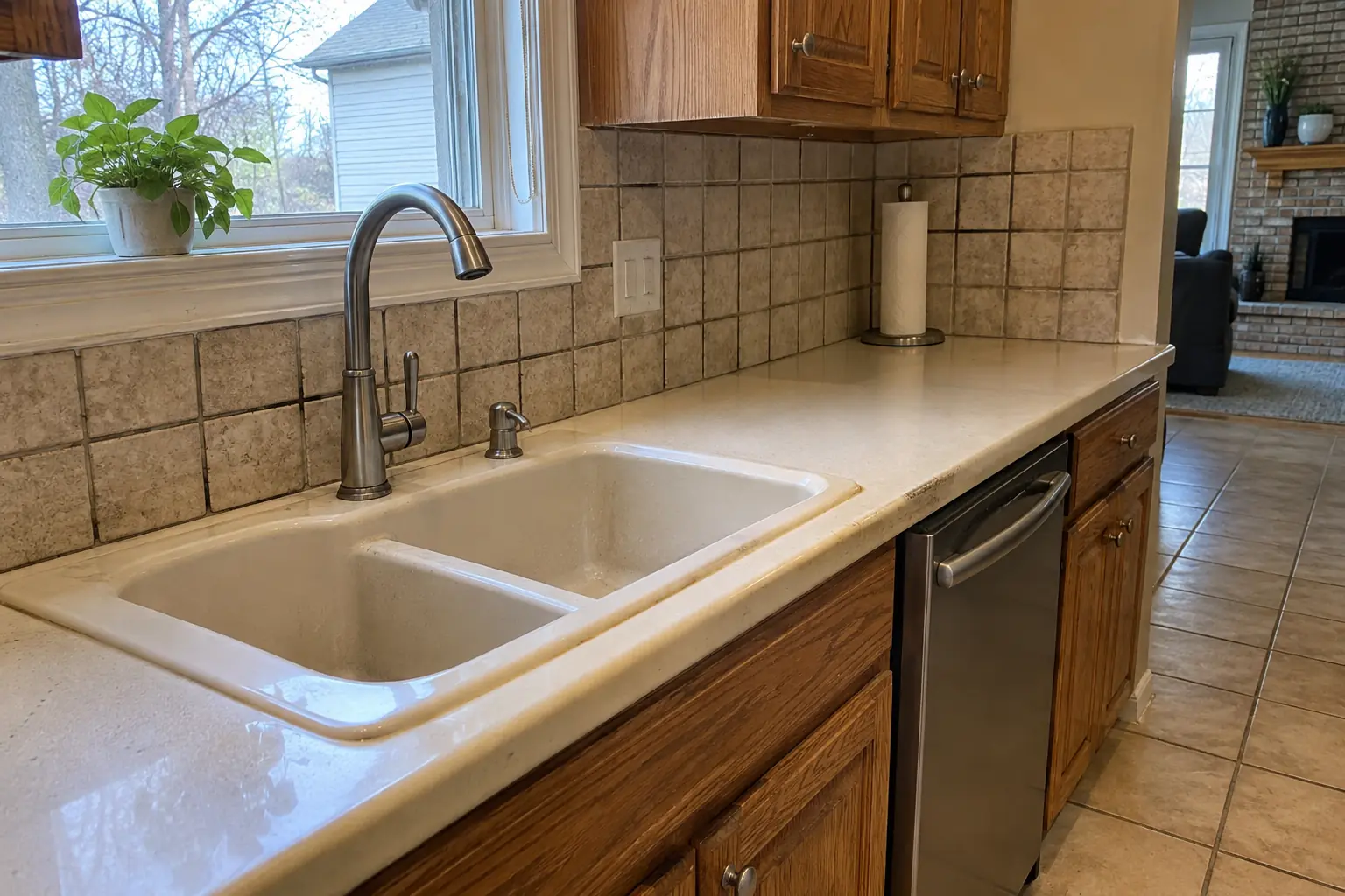 Tile & Grout Cleaning — before
