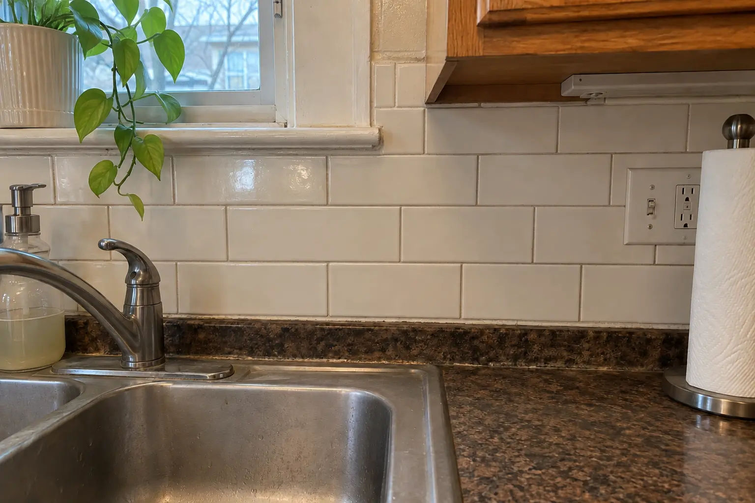 Kitchen Tile & Grout Repair — after