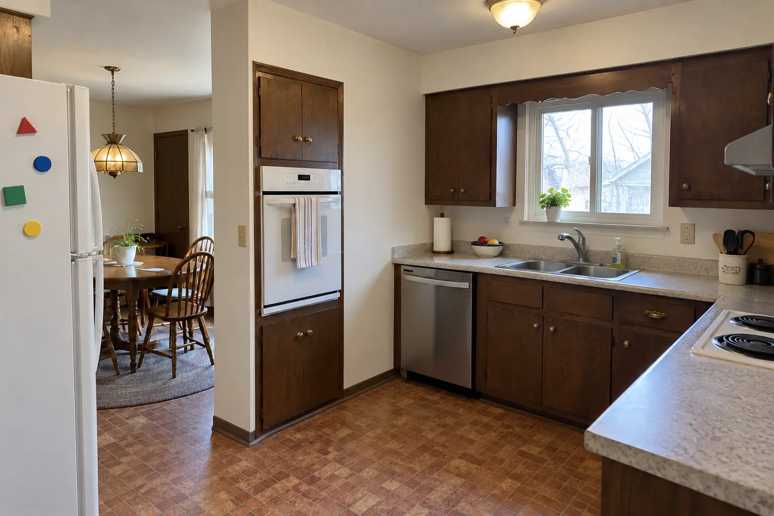 Kitchen Wall Painting & Wallpaper project in Highland Park, after