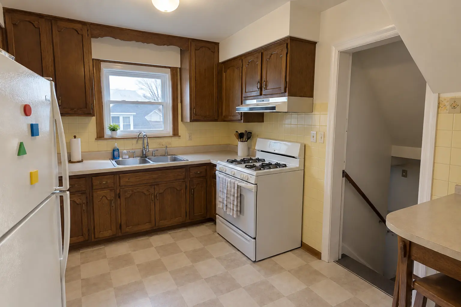 Kitchen Wall Painting & Wallpaper project in Glen Ellyn, after