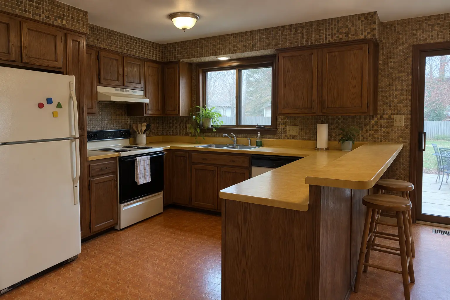 Kitchen Wall Painting & Wallpaper — before