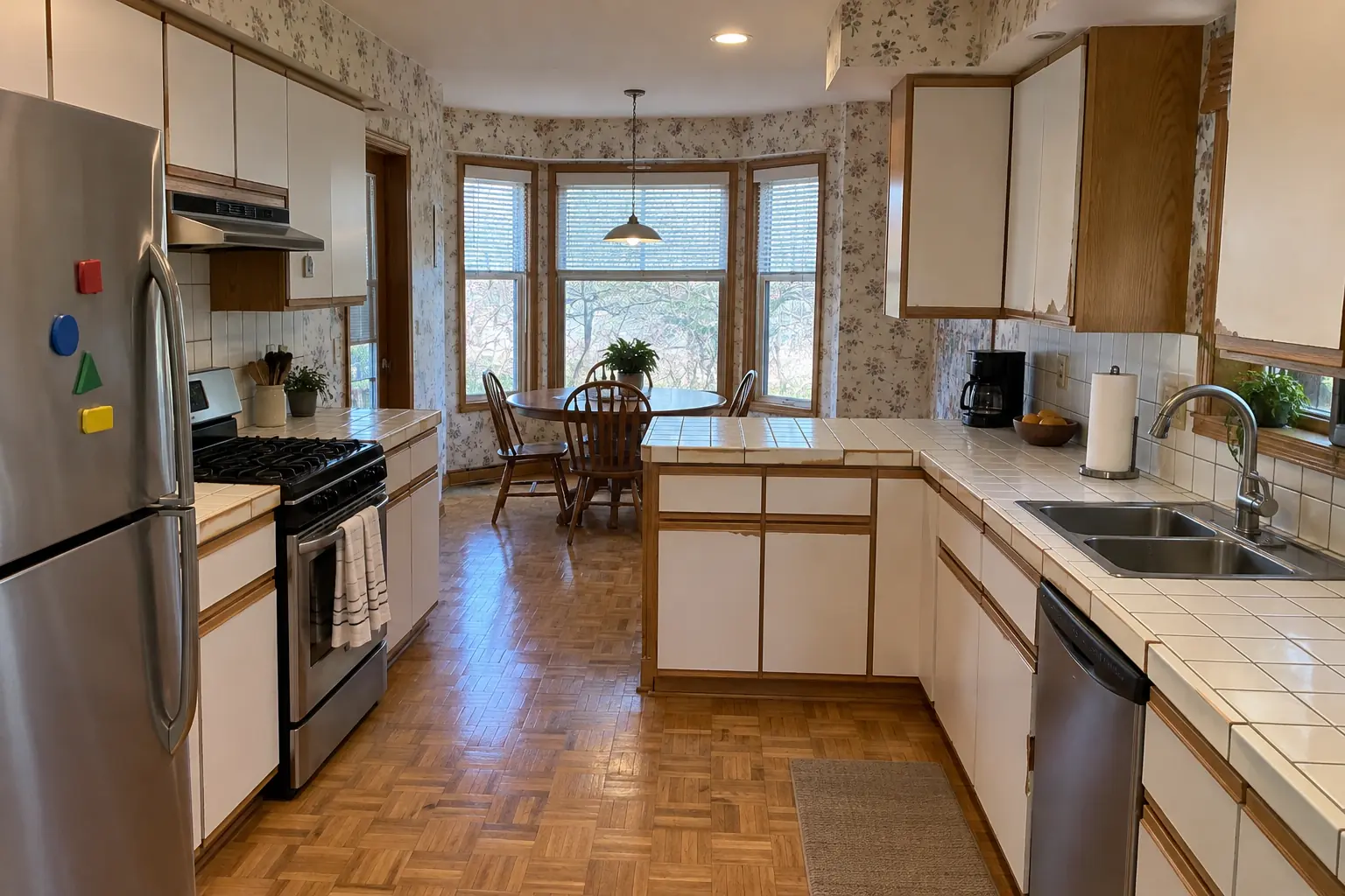 Kitchen Wall Painting & Wallpaper — before