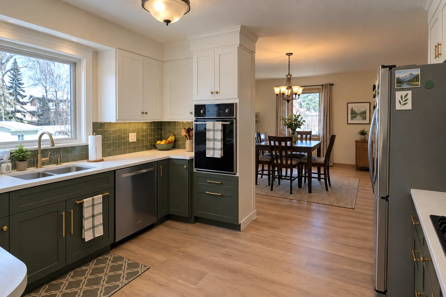 Kitchen Wall Removal & Structural Assessment project in Lombard, after