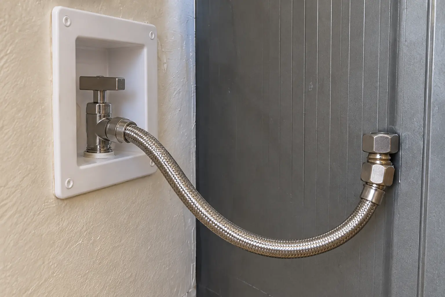 Appliance Water Line Installation in a prewar house — detail