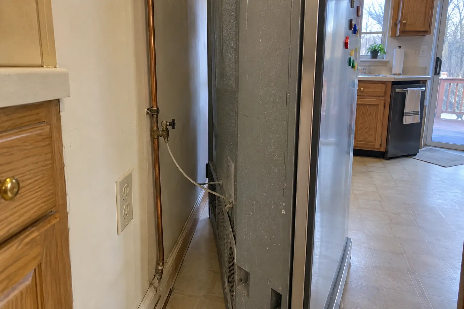 Appliance Water Line Installation — before