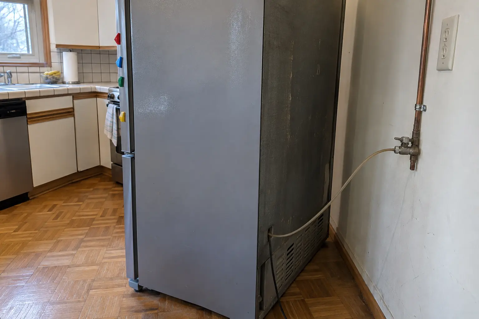 Appliance Water Line Installation — before