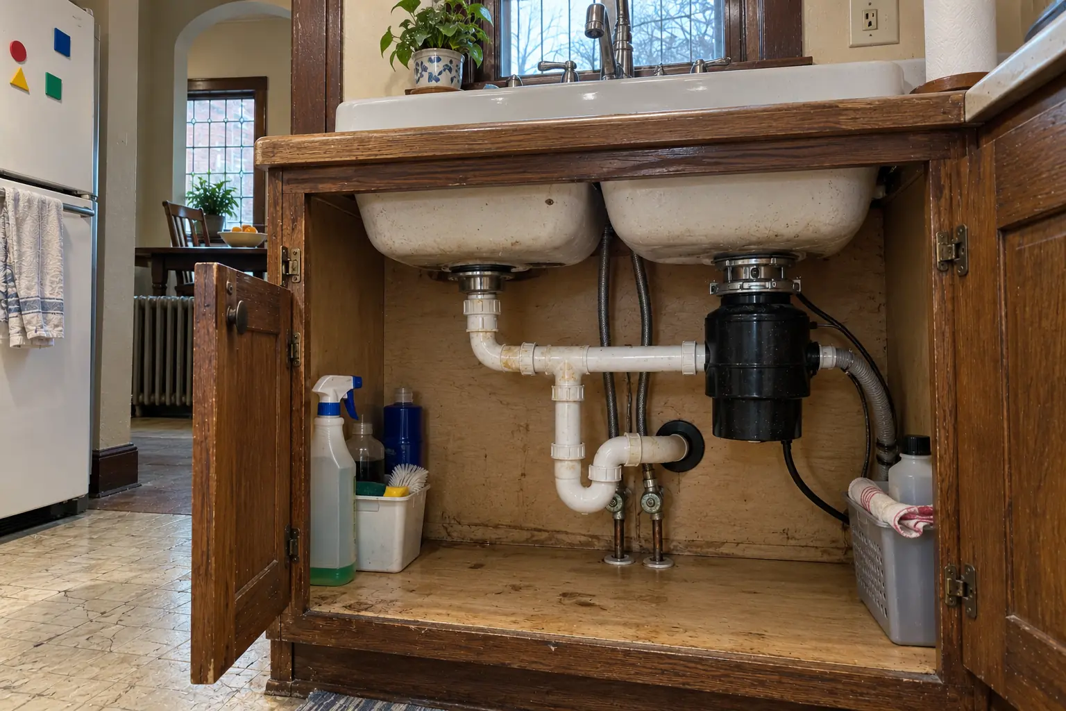 Under-Sink Water Filtration project in Berwyn, before