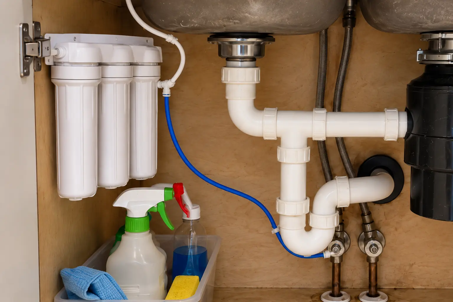 Under-Sink Water Filtration in a prewar vintage condo — detail