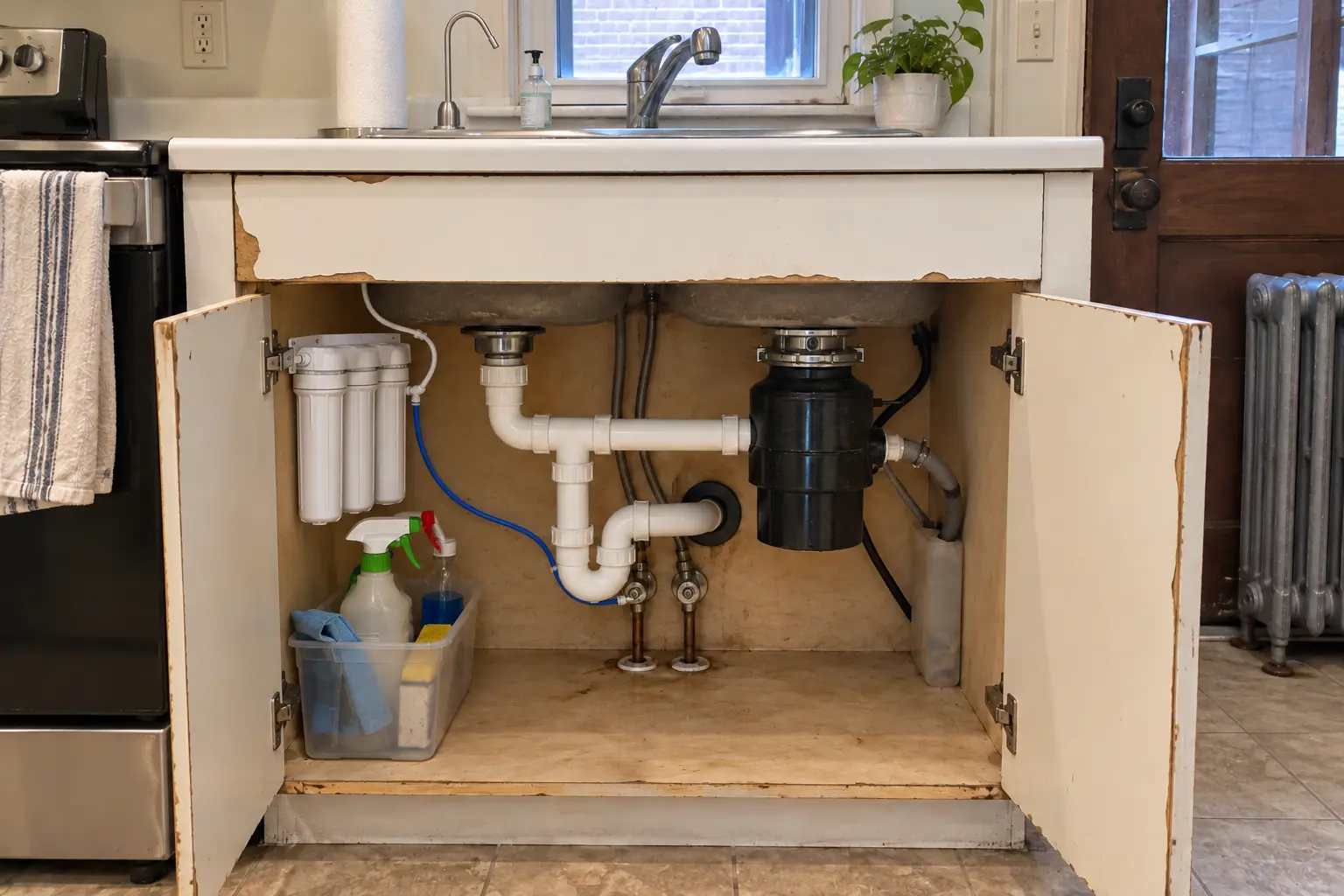 Under-Sink Water Filtration project in Evanston, after