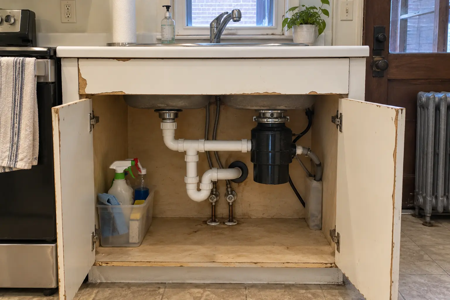 Under-Sink Water Filtration project in Evanston, before