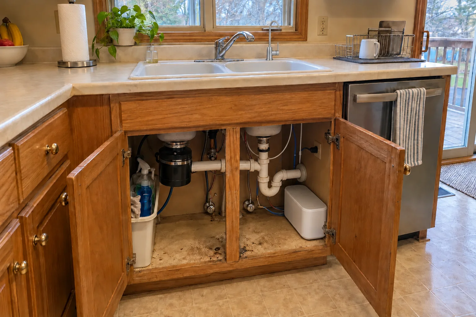 Under-Sink Water Filtration in a 1980s-1990s two-story colonial / tract house — installed