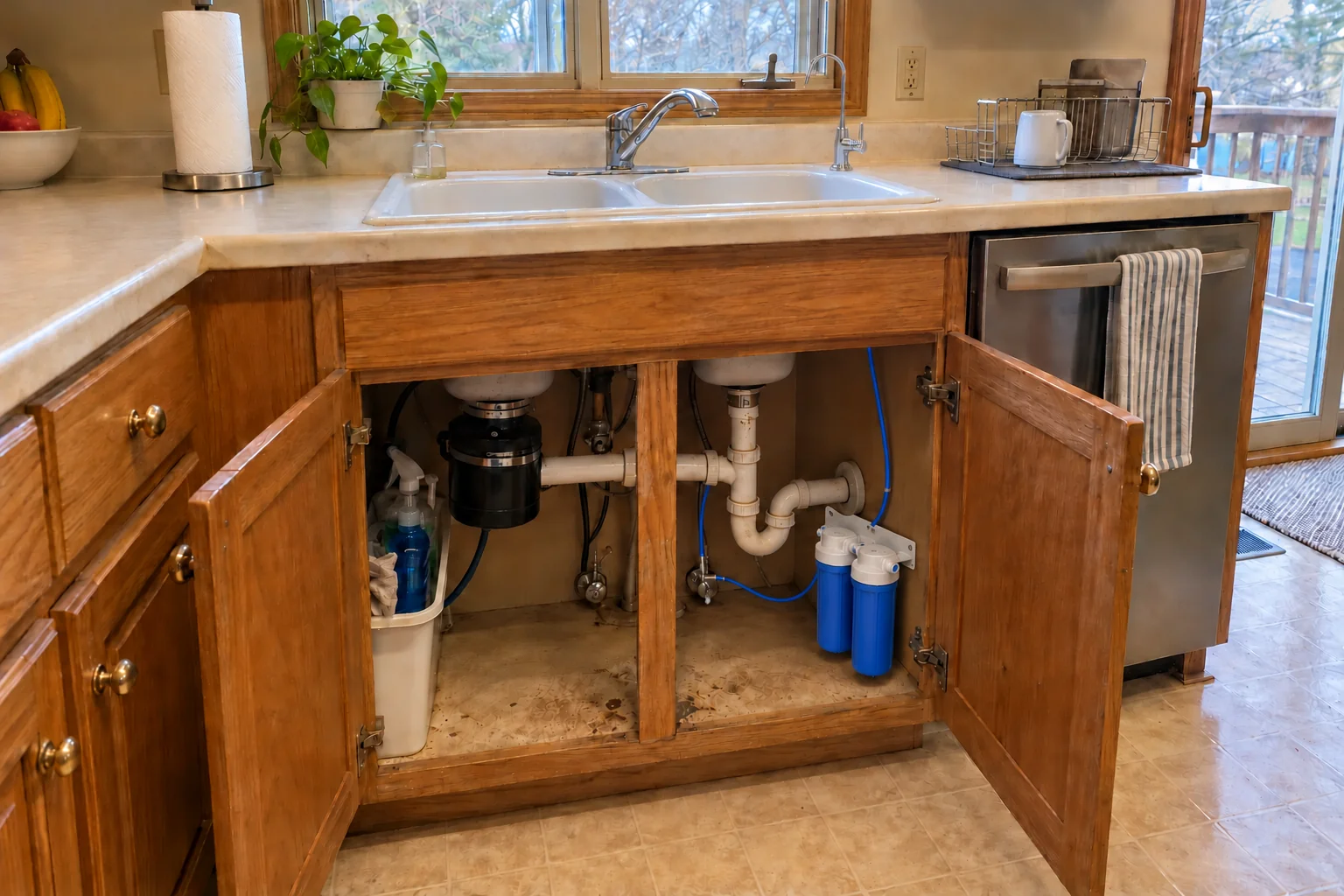 Under-Sink Water Filtration project in Warrenville, after