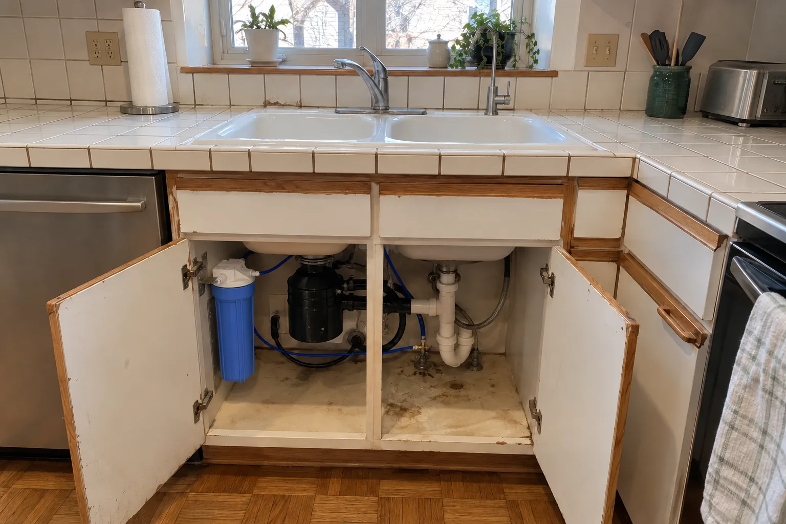 Under-Sink Water Filtration project in Glenview, after