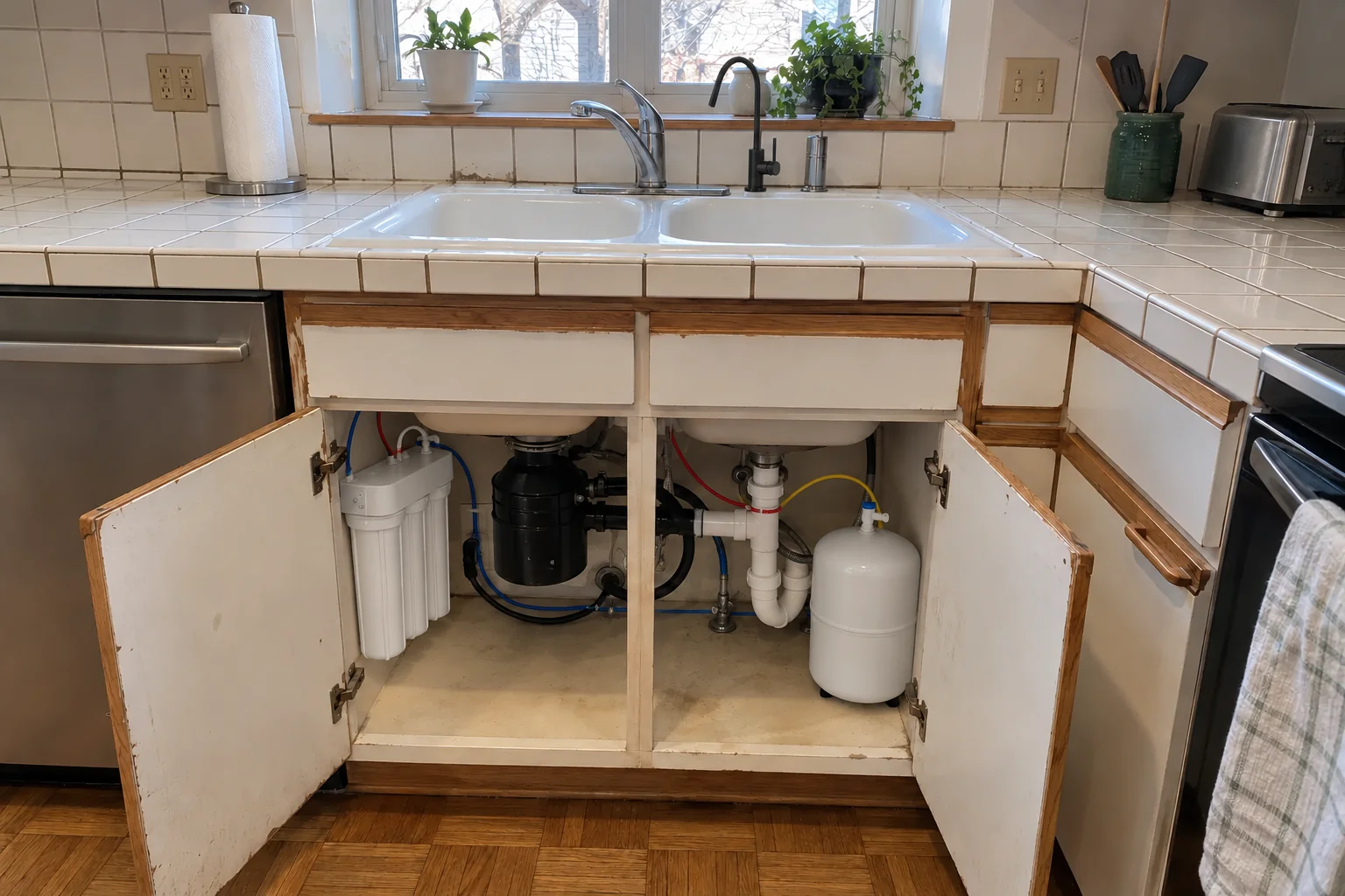 Under-Sink Water Filtration project in Wheaton, after