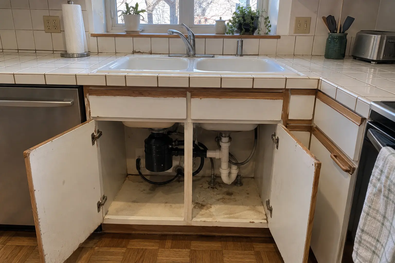 Under-Sink Water Filtration project in Glenview, before