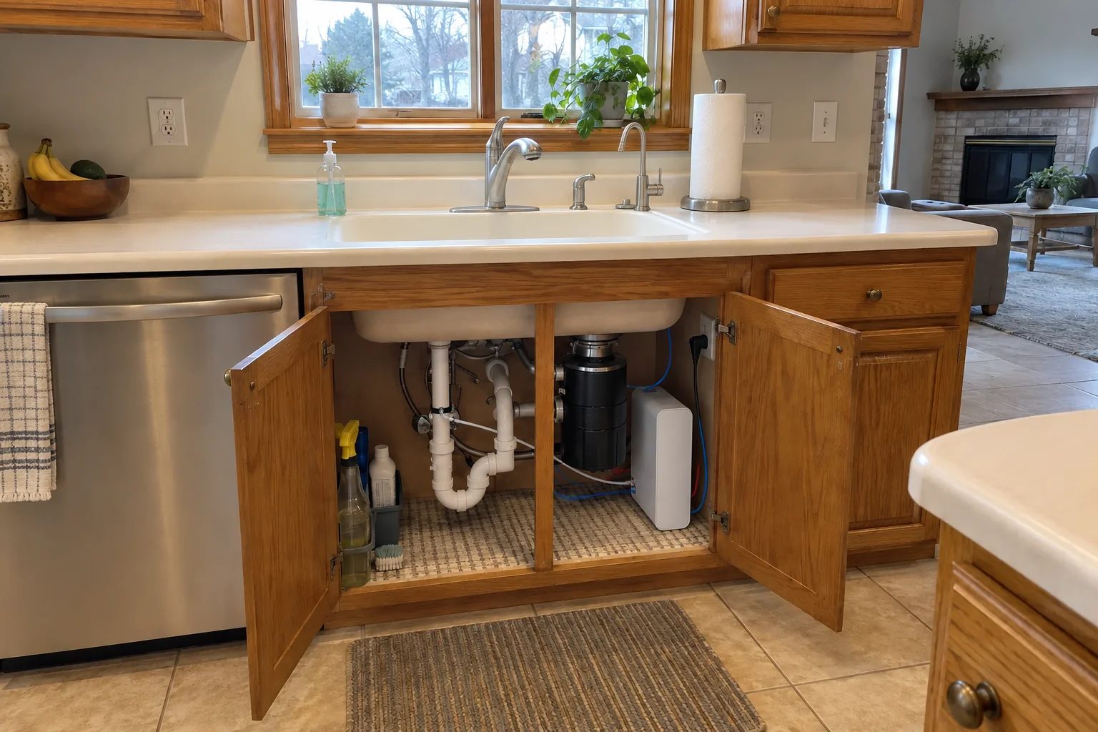 Under-Sink Water Filtration project in Bloomingdale, after
