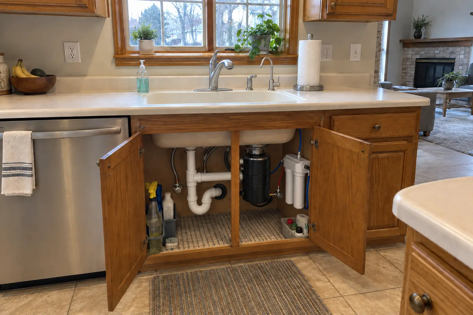 Under-Sink Water Filtration project in Bartlett, after