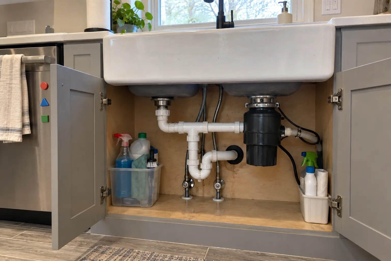 Under-Sink Water Filtration in a 2000s new construction — before