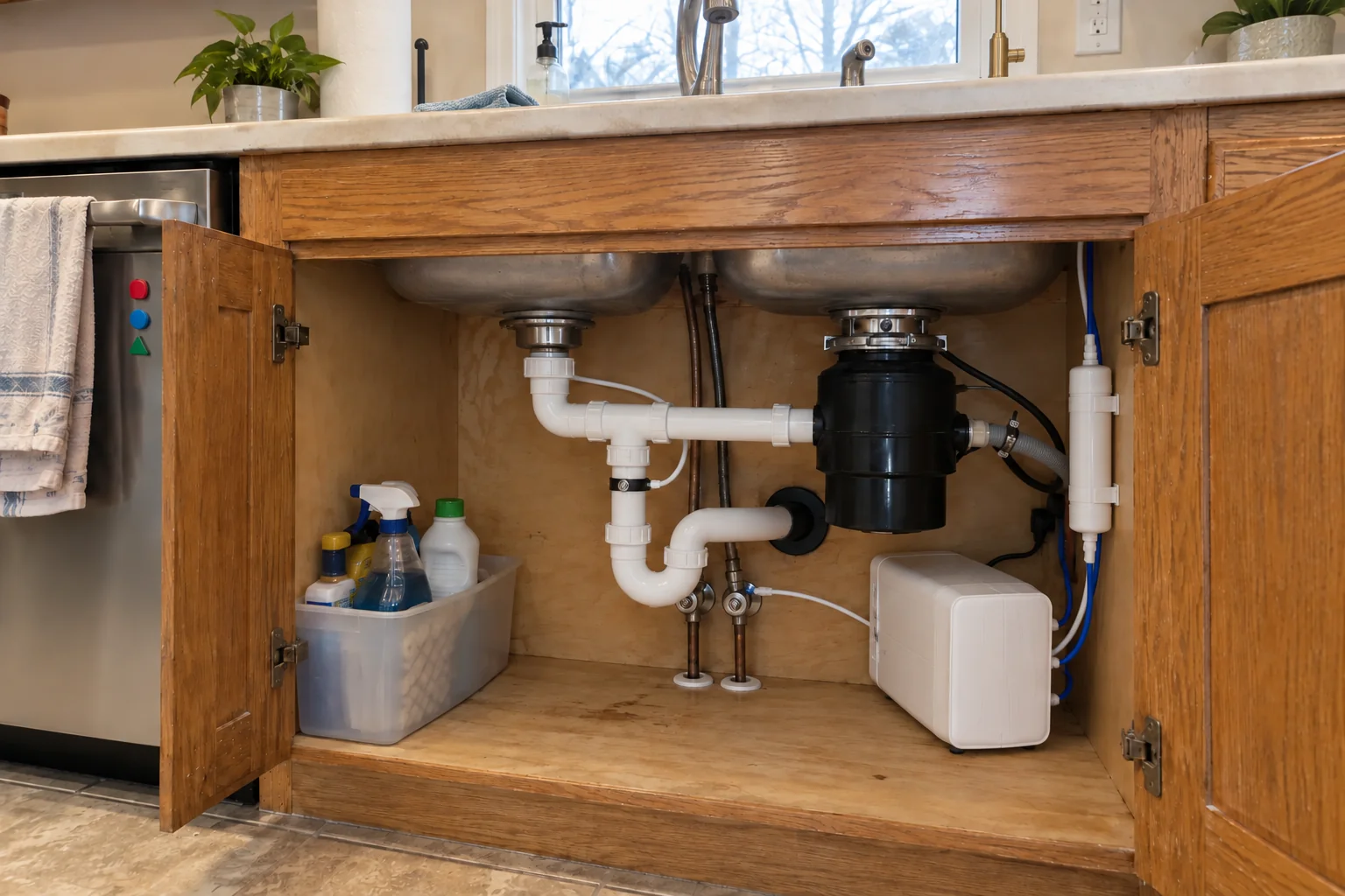 Under-Sink Water Filtration project in Woodridge, after