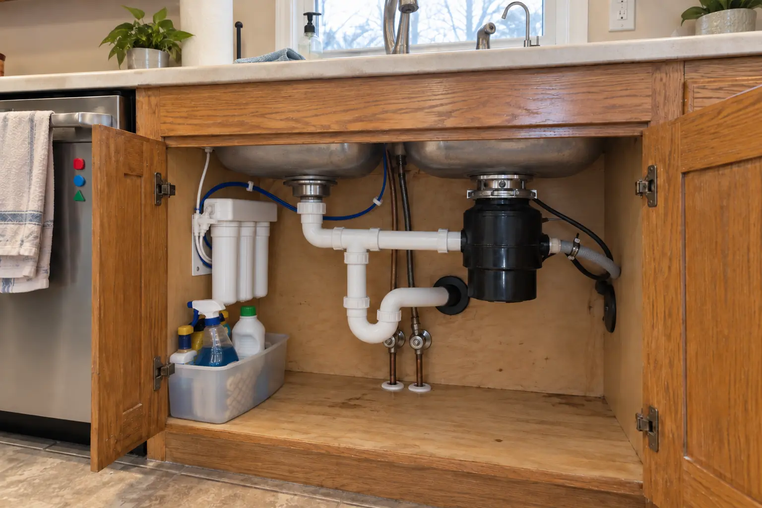 Under-Sink Water Filtration project in Lombard, after