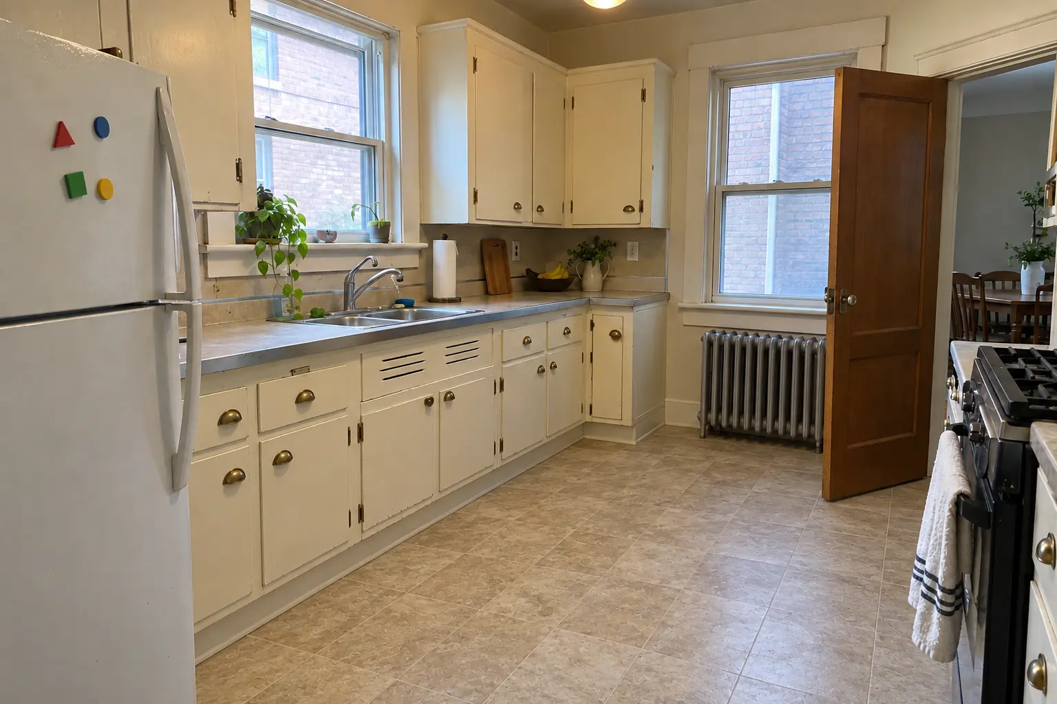Kitchen Water Damage Restoration in a prewar house — fixed