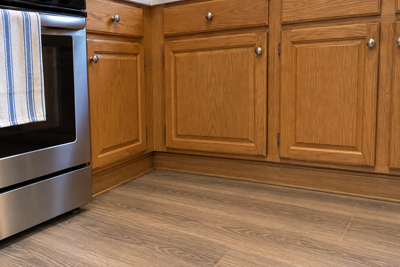 Kitchen Water Damage Restoration in a 1980s-1990s two-story colonial / tract house — detail