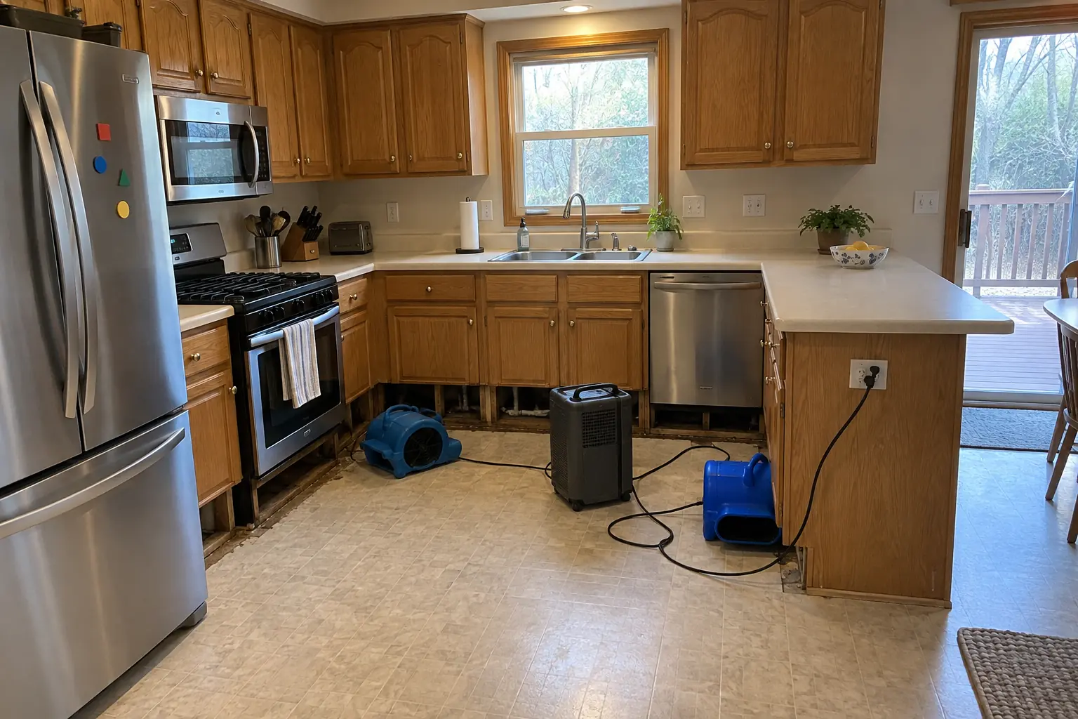 Kitchen Water Damage Restoration — before