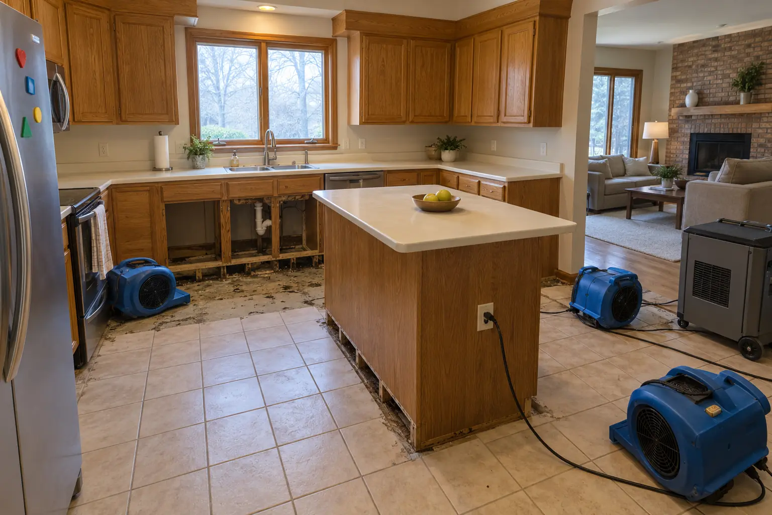 Kitchen Water Damage Restoration — before