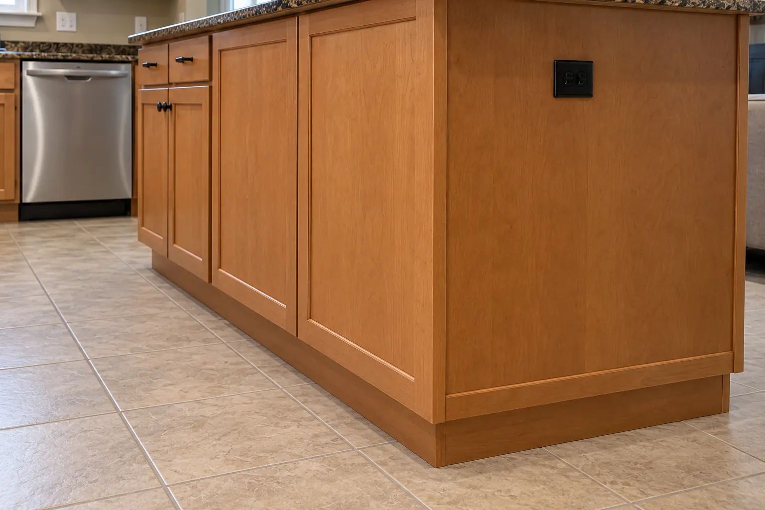 Kitchen Water Damage Restoration in a 2000s new construction — detail