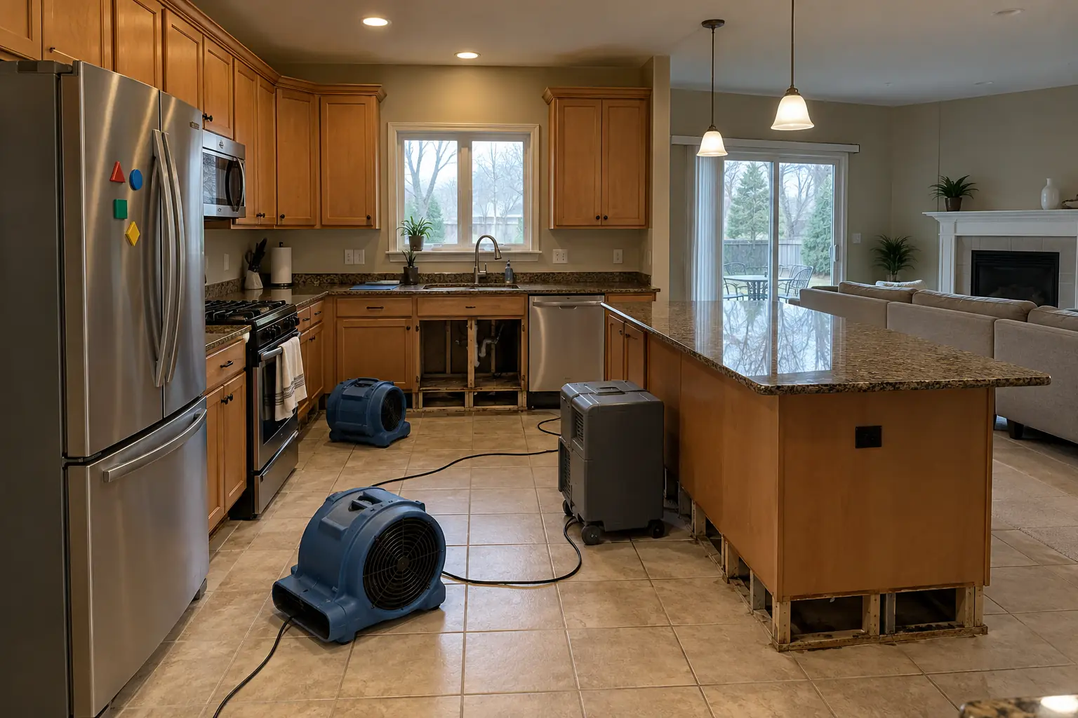 Kitchen Water Damage Restoration — before