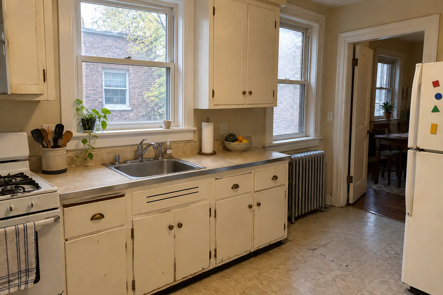 Kitchen Window Replacement in a prewar house — after