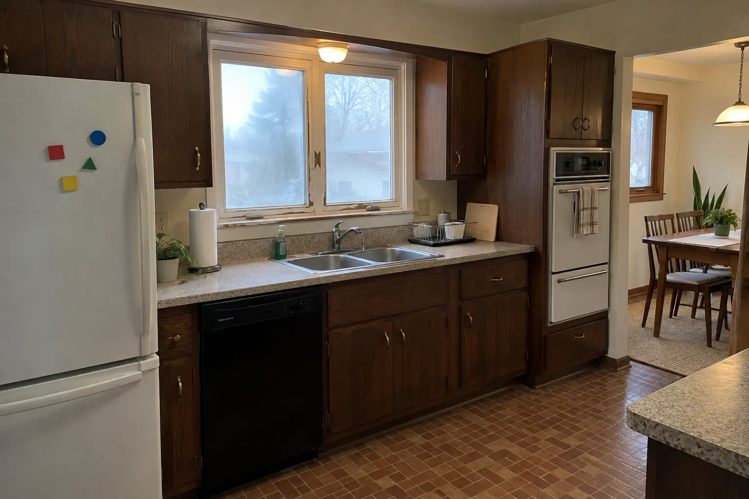 Kitchen Window Replacement project in Arlington Heights, before