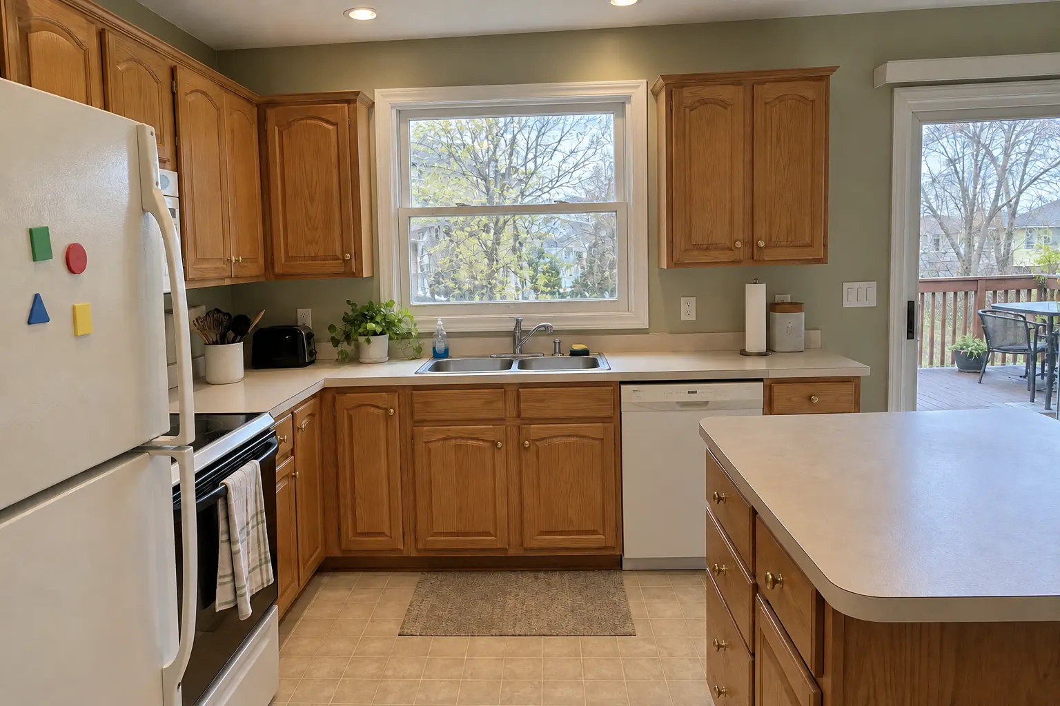 Kitchen Window Replacement in a 1980s-1990s two-story colonial / tract house — after