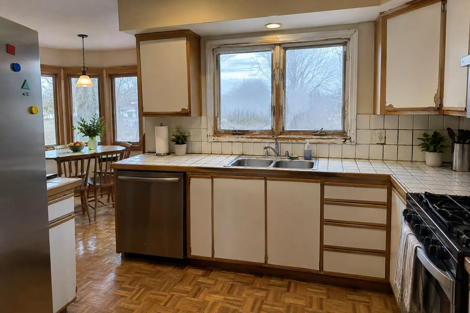 Kitchen Window Replacement project in Schaumburg, before