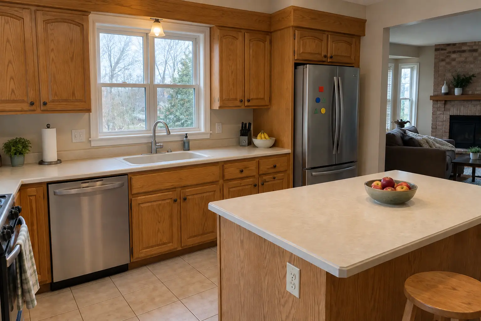 Kitchen Window Replacement project in Bartlett, after