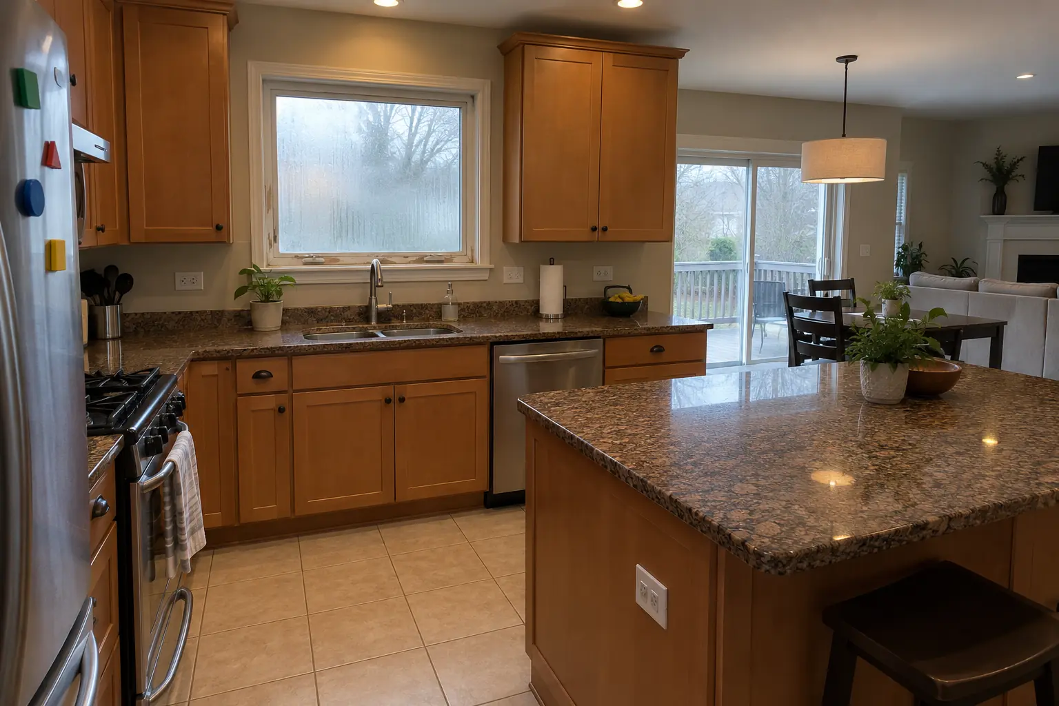 Kitchen Window Replacement in a 2000s new construction — before