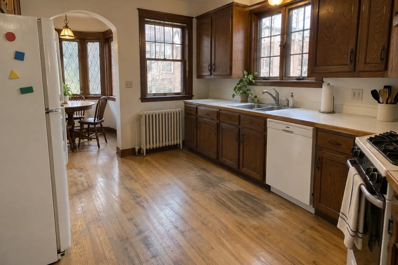 Hardwood Floor Repair & Refinishing project near Berwyn, before