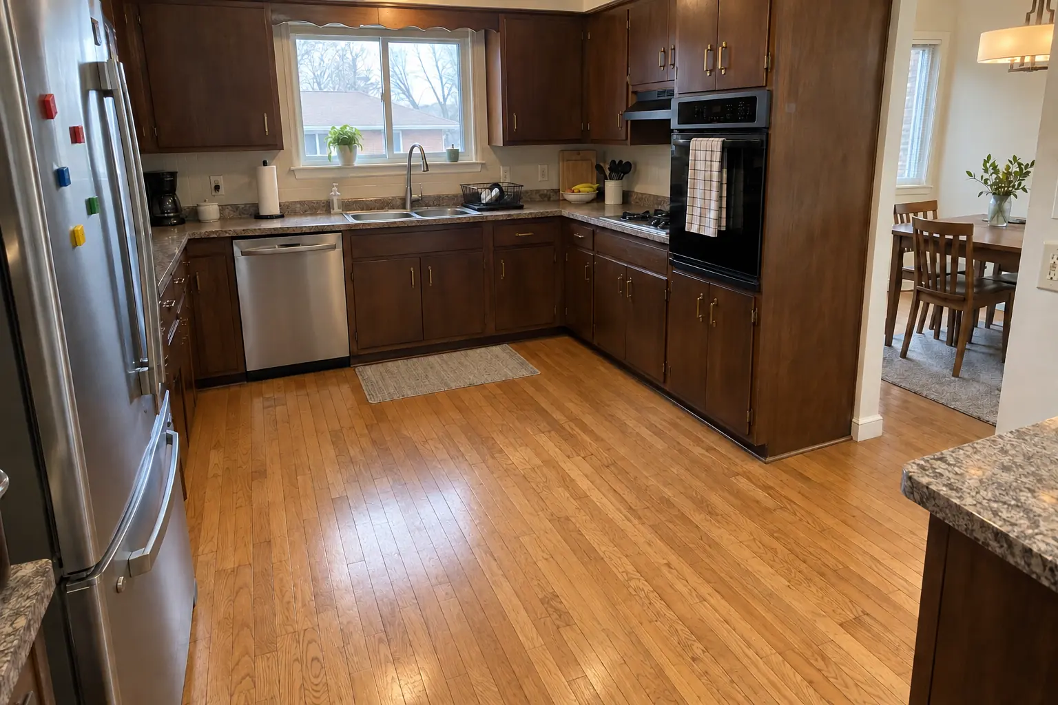 Hardwood Floor Repair & Refinishing project near Northbrook, after