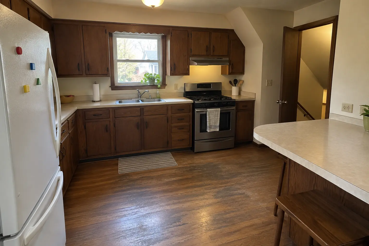 Hardwood Floor Repair & Refinishing project in Glen Ellyn, before