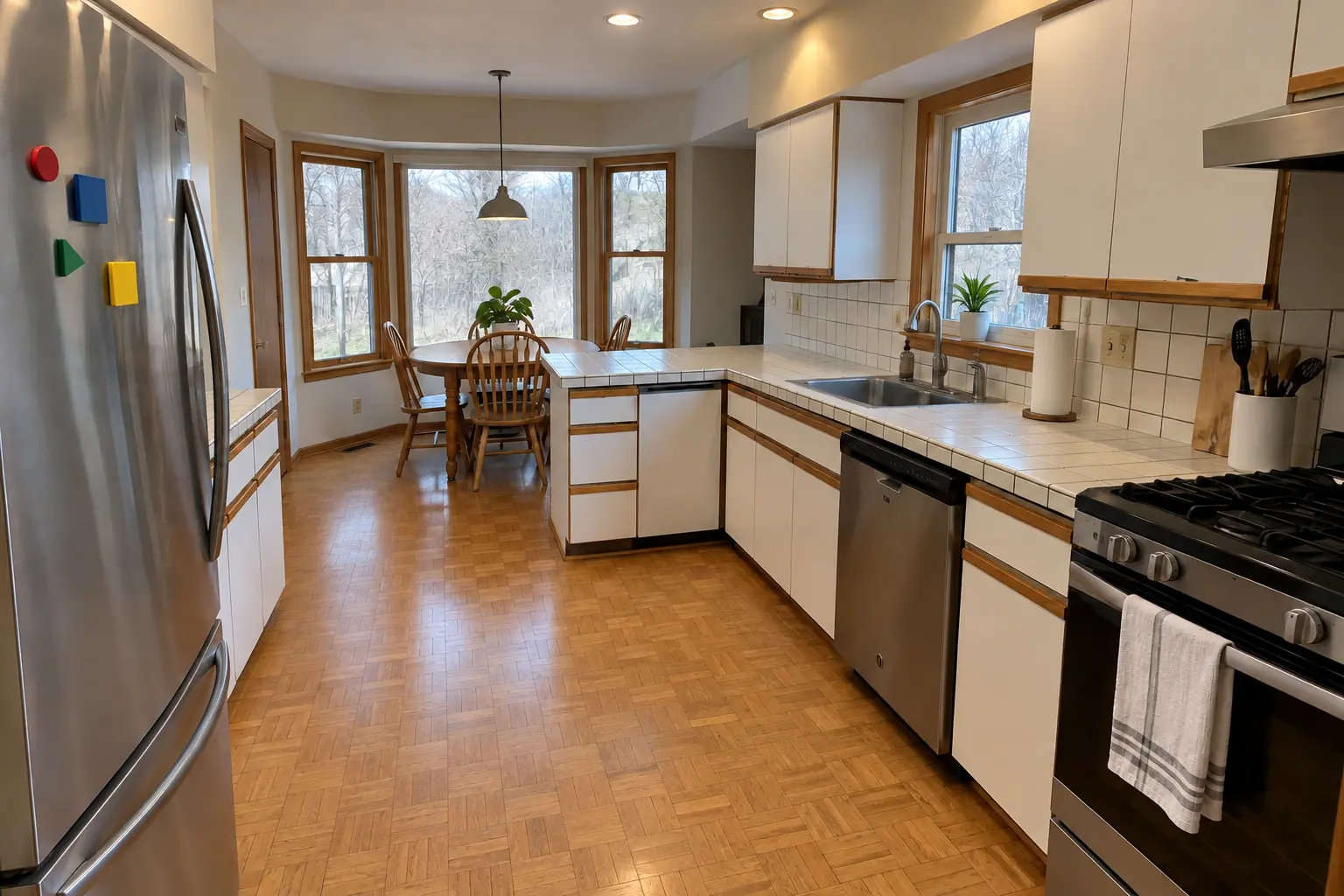 Hardwood Floor Repair & Refinishing project near Elgin, after